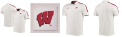 Under Armour Men's White Wisconsin Badgers Sideline Recruit Performance Polo Shirt